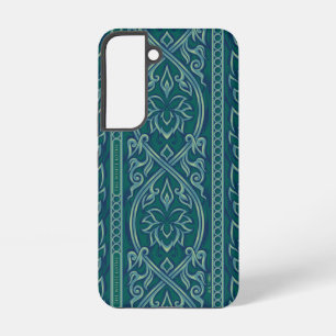Emerald Lotus Tapestry Pattern - De Witte Lotus Samsung Galaxy Hoesje