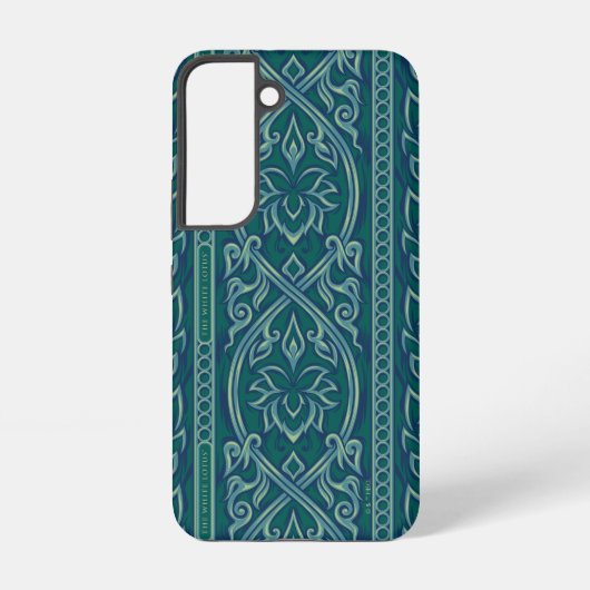 Emerald Lotus Tapestry Pattern - De Witte Lotus Samsung Galaxy Hoesje (Achterkant)