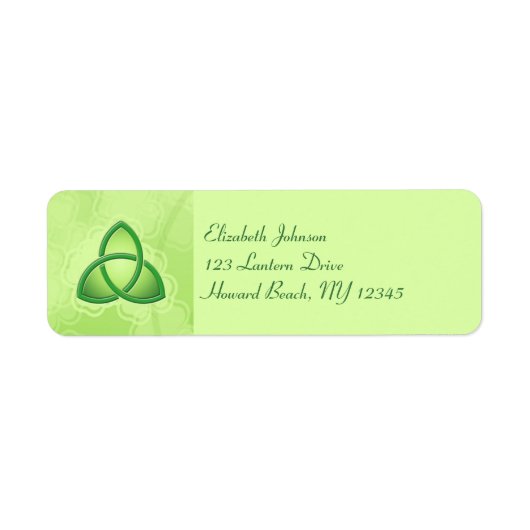 Emerald Love Knot Return Address Label (Voorkant)