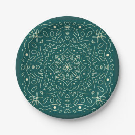 Emerald Mandala Paper Borden Papieren Bordje