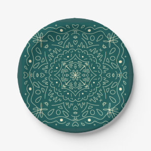 Emerald Mandala Paper Borden Papieren Bordje