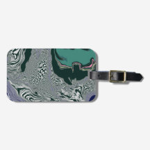 "Emerald Marble Flow"-bagagelabels