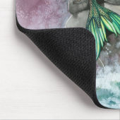 Emerald Mermaid Fantasy Art Mousepad Muismat (Hoek)