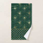 EMERALD MERMAID PEACOCK FEATHER BATHROOM TOWEL BAD HANDDOEK (Handdoek)
