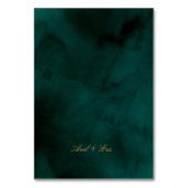 Emerald Modern Script Mariage Numéro de table (Dos)