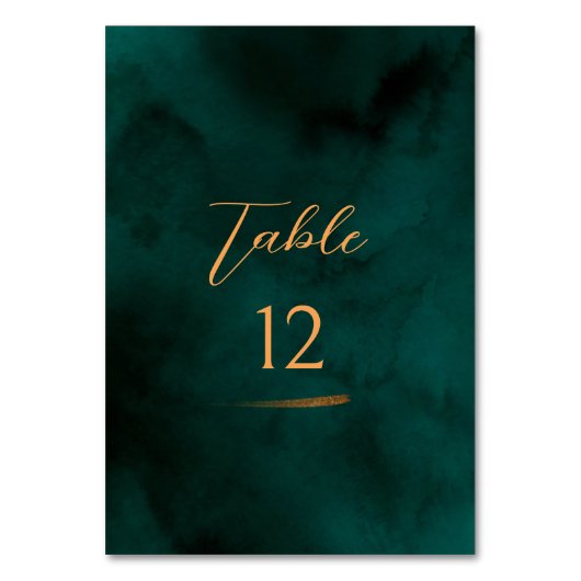 Emerald Modern Script Mariage Numéro de table (Par défaut)