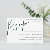 Emerald Modern Script MARIAGE RSVP REPAS CHOIX (Debout devant)