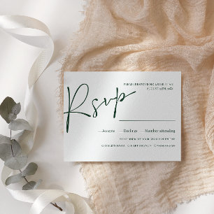 Emerald Modern Script MARIAGE RSVP REPAS CHOIX