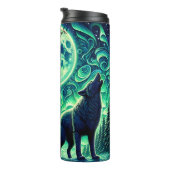 Emerald Moon Wolf Pack Howling Thermosbeker (Geroteerd rechts)