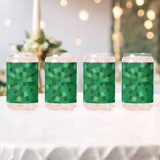 Emerald Mosaic Circle Pattern Art (Insitu (Mariage))