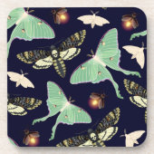 Emerald Moth Garden | Dessous de verre de liège na (Devant)