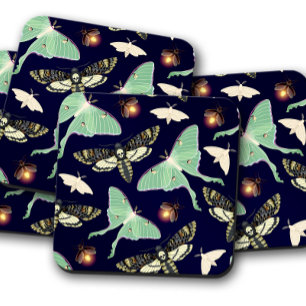 Emerald Moth Garden   Dessous de verre de liège na