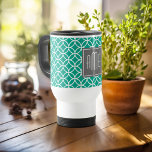 Emerald Motif géométrique avec Monogrammes<br><div class="desc">Un design audacieux et graphique aux couleurs fraîches et joyeuses. Si vous devez ajuster le monogramme,  cliquez sur le bouton customiser et apporter des modifications.</div>