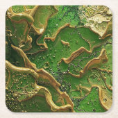 Emerald Motion Vierkante Kartonnen Onderzetter (Voorkant)