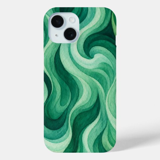 Emerald Oceaandraaiing Abstract Golfpatroon Case-Mate iPhone Case (Achterkant)
