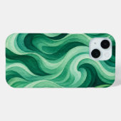 Emerald Oceaandraaiing Abstract Golfpatroon Case-Mate iPhone Case (Achterkant (horizontaal))