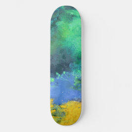 Emerald Ocean Aquamarijn Abstract Skateboard
