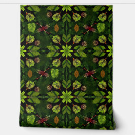 Emerald Oerwoud Kaleidoscoop: Exotic Leaf Symphony Behang