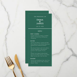Emerald Omgekeerde Ampersand Trouw | Elegant Menu