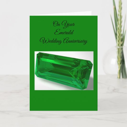 Emerald Personalized 55th Wedding Jubileum Kaart (Voorkant)