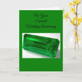 Emerald Personalized 55th Wedding Jubileum Kaart (Gele Bloem)