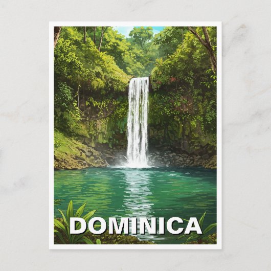 Emerald Pool Dominica Briefkaart (Voorkant)