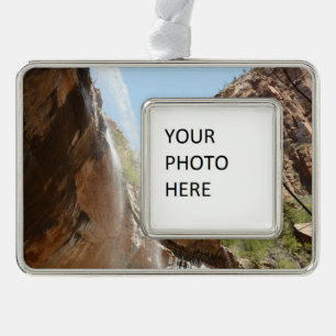 Emerald Pool Falls II uit Zion National Park Verzilverd Kader Ornament