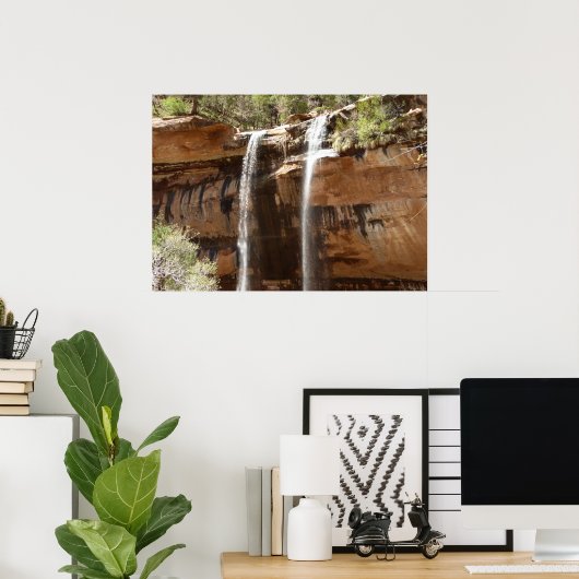 Emerald Pool Herfst IV uit het Nationaal Park Zion Poster (Thuiskantoor)