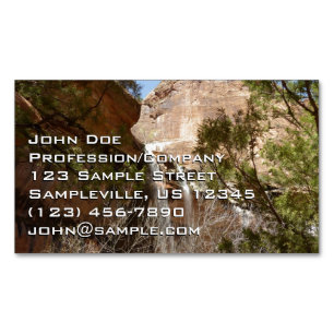 Emerald Pool Watervallen I uit Zion National Park Magnetisch Visitekaartje