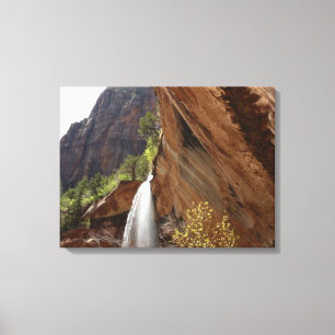 Emerald Pool Watervallen III uit Zion National Par Canvas Afdruk