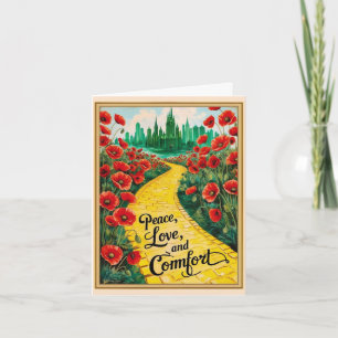  Emerald Poppy Hospice Kaart - Vrede, Liefde