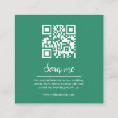 Emerald QR Code Weddenschap Website Informatiekaartje (Voorkant)