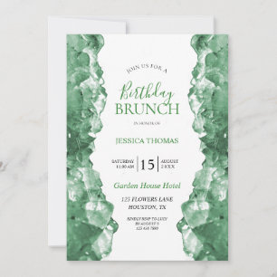 Emerald Quartz Verjaardagsbrunch Kaart