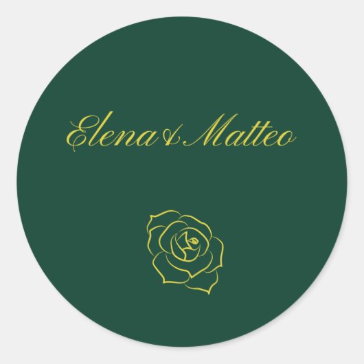 Emerald Romance wedding stickers (Voorkant)
