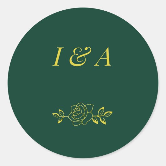 Emerald Romance wedding stickers  (Devant)