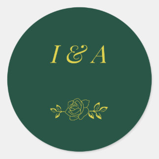 Emerald Romance wedding stickers 
