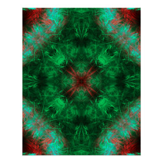 Emerald Sacred Geometry Fractal Art Perfect Poster