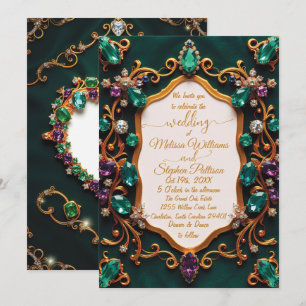 Emerald & Sapphire Luxury Wedding Kaart