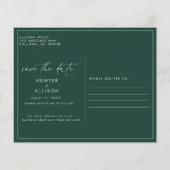 Emerald Save the Date Briefkaart (Achterkant)