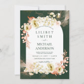 Emerald Season Coral Green Floral Wedding (Voorkant)