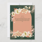 Emerald Season Coral Green Floral Wedding (Achterkant)