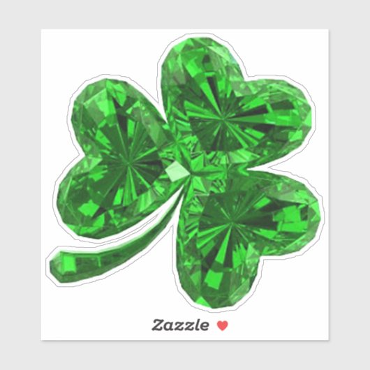 Emerald Shamrock Sticker (Vel)