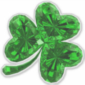 Emerald Shamrock Sticker (Voorkant)