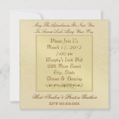 Emerald Silk Pleats Jewel St Patrick's Day Invite Kaart (Achterkant)