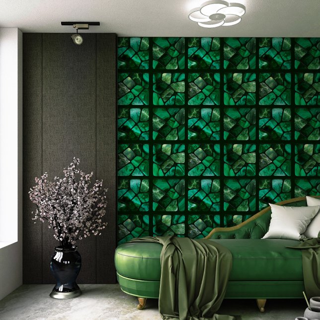 Emerald Spring - Cellen collage Behang (Creator heeft geüpload)