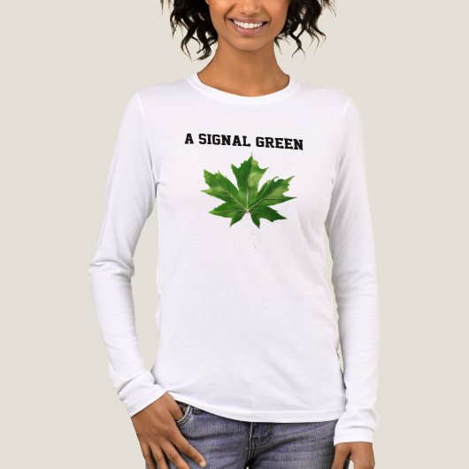 Emerald Stillness green leaf, maple leaf, Tri-Blend Shirt (Voorkant volledig)