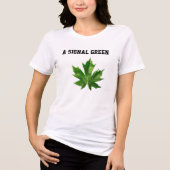 Emerald Stillness green leaf, maple leaf, Tri-Blend Shirt (Voorkant)