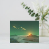 Emerald Sunset Briefkaart (Staand voorkant)