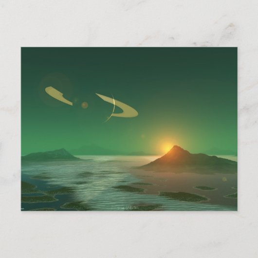 Emerald Sunset Briefkaart (Voorkant)