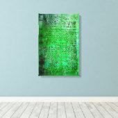 EMERALD TABLETTEN THOTH RA CANVAS EG AFDRUK (Insitu (Houten vloer))